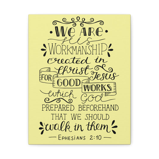 We Are Workmanship Ephesians 2:10 Christian Wall Art Bible Verse Print Ready To Hang