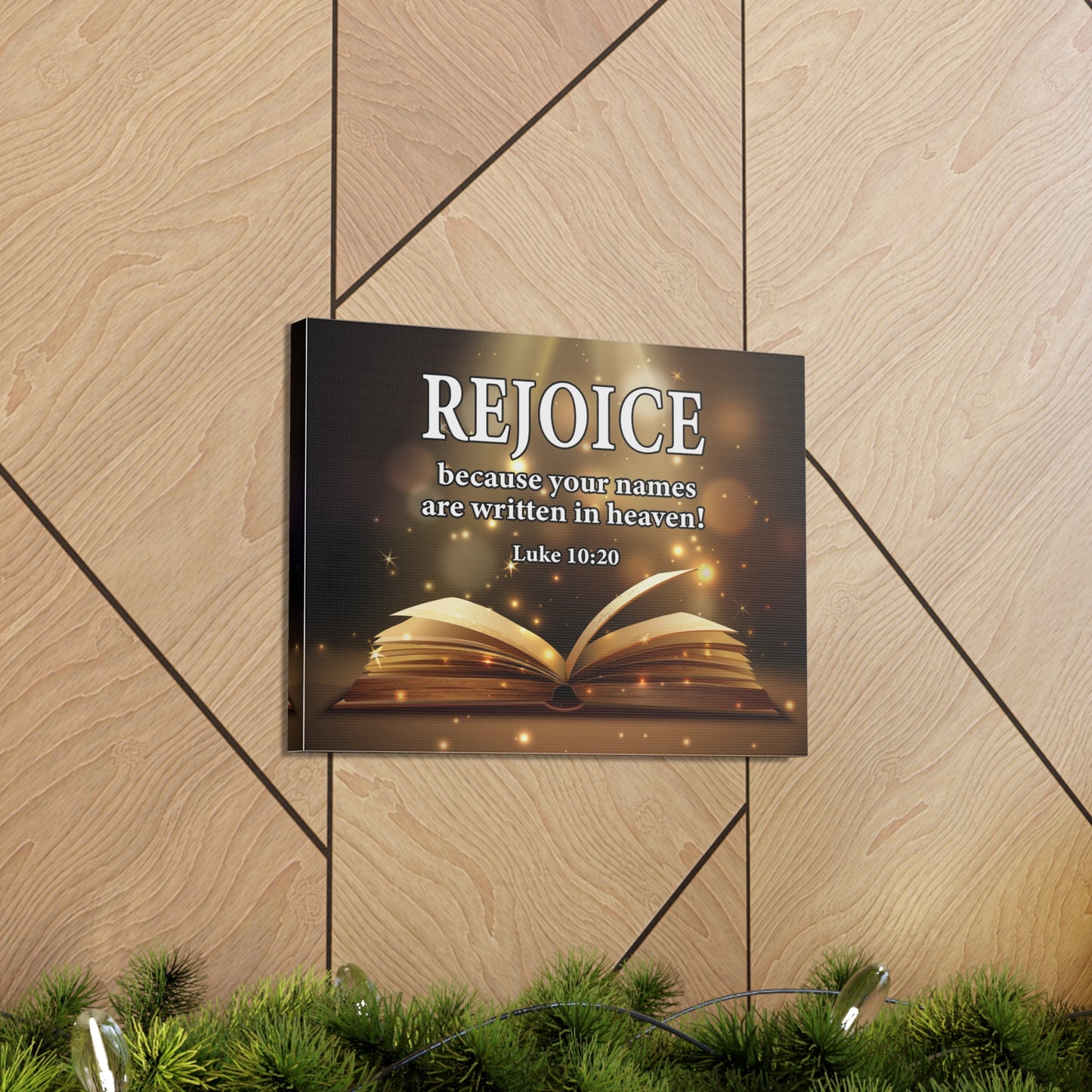 Your Names in Heaven Luke 10:20 Scripture Wall Art Christian Home Decor