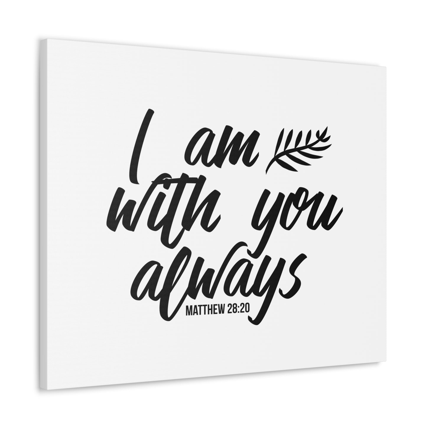 With You Matthew 28:20 Christian Wall Art Bible Verse Print Ready to Hang