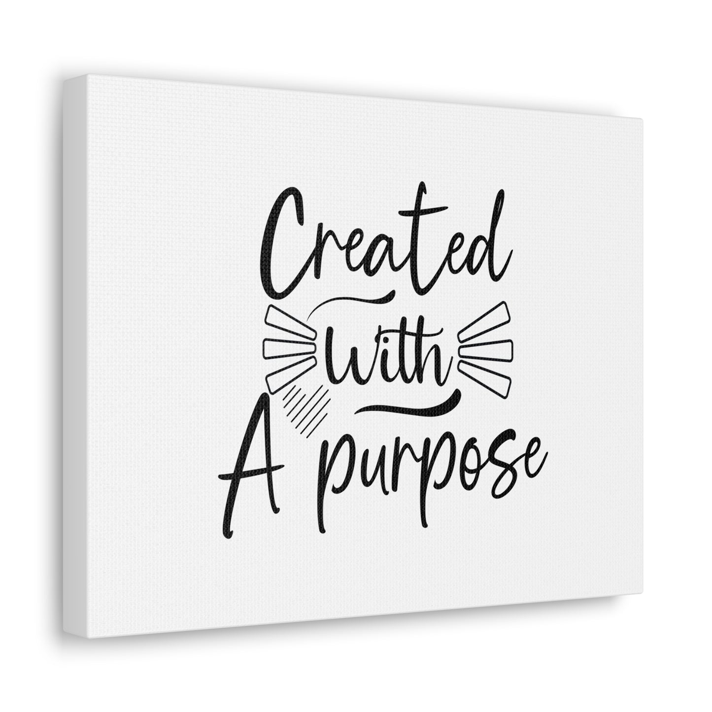 Created With A Purpose Isaiah 45:18 Line Heart Christian Wall Art Bible Verse Print Ready to Hang