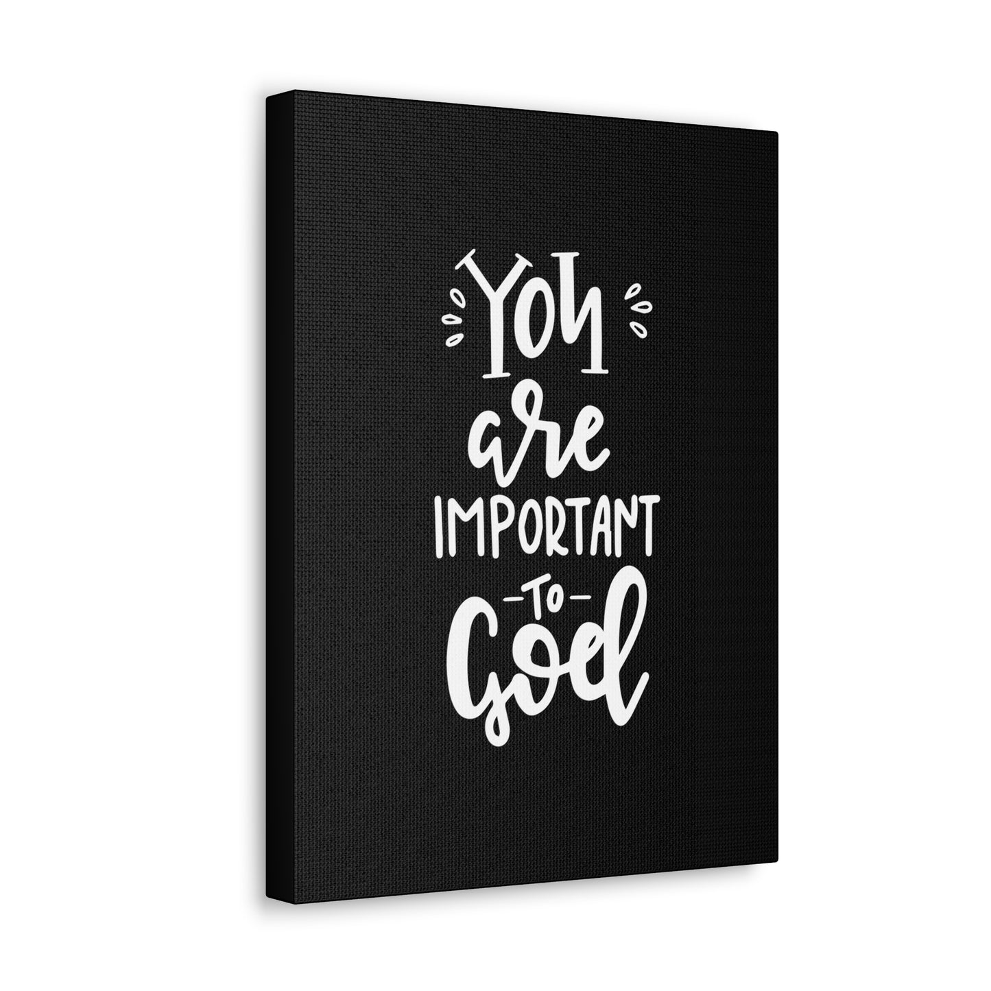 You Are Important To God 1 Peter 5:7 Black Christian Wall Art Bible Verse Print Ready to Hang