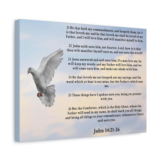 Scripture Walls John 14:21-26 KJV Christian Wall Art Print Ready to Hang Unframed