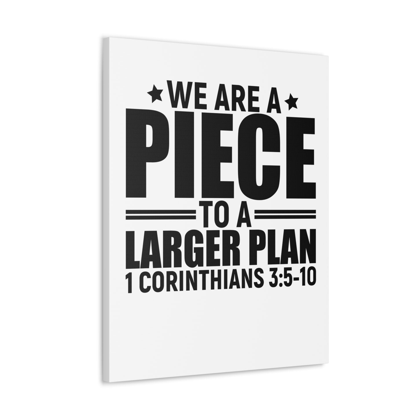 1 Corinthians 3:5-10 We Are a Piece Bible Verse Canvas Christian Wall Art Ready to Hang Unframed