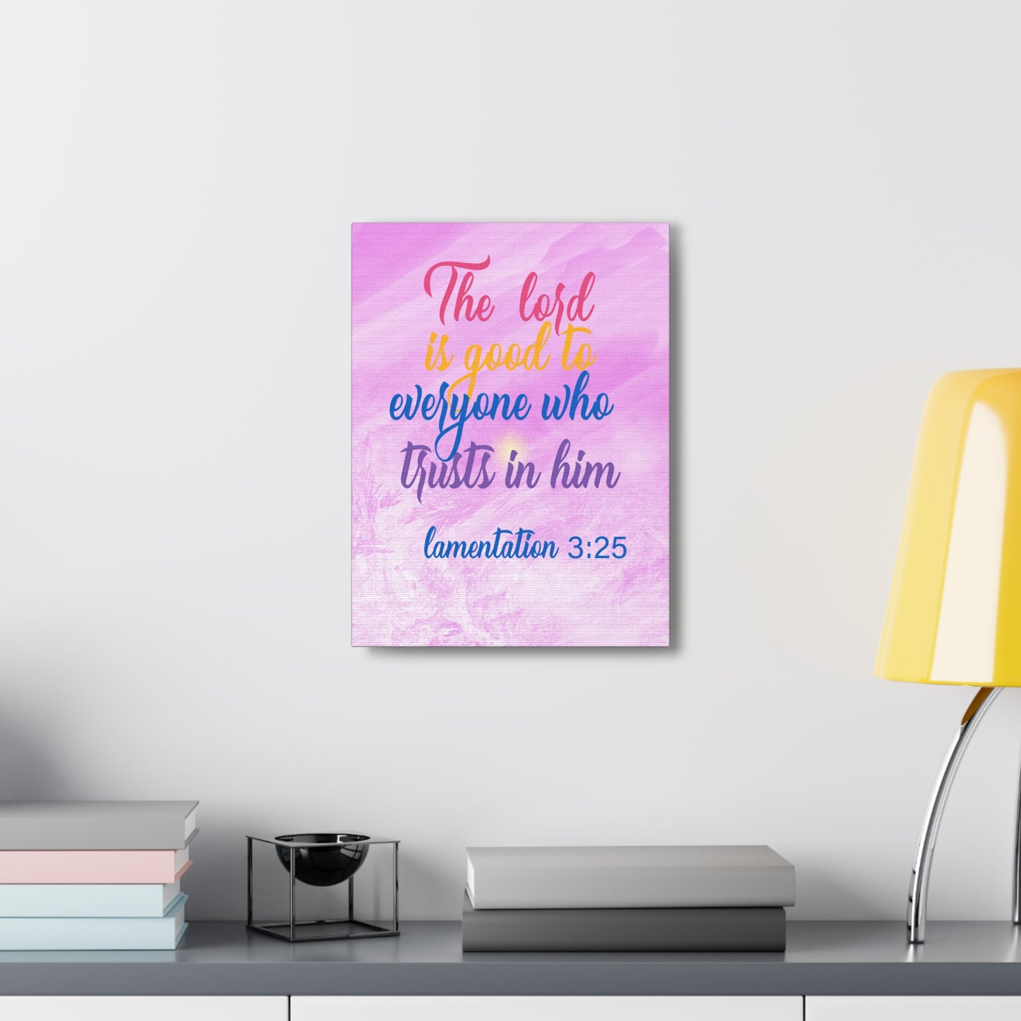 The Lord Is Good Lamentation 3:25 Christian Wall Art Bible Verse Print Ready to Hang
