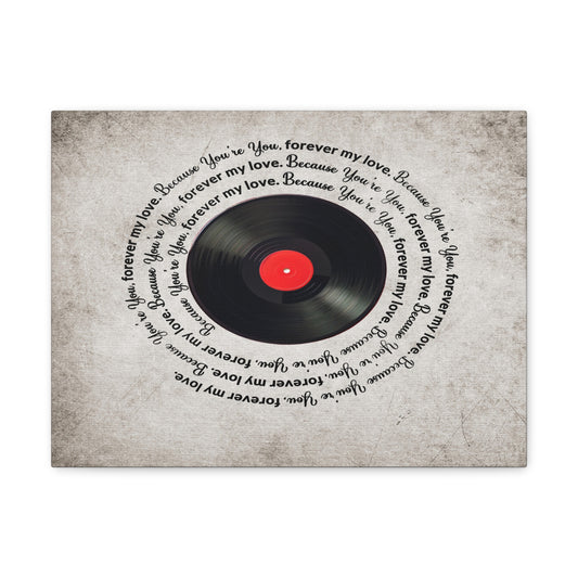 Personalized To My Wife Forever My Love Vinyl Record Canvas Wall Art – Perfect Gift for Music Lovers & Soulmates