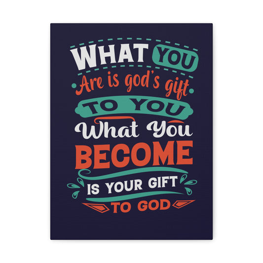 Your Gift To God 1 Peter 4:10 Blue Christian Wall Art Bible Verse Print Ready to Hang