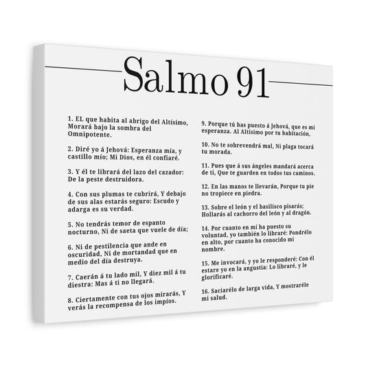 Salmo 91 Impresión De Arte Cristiano en la Pared Lista Para Colgar