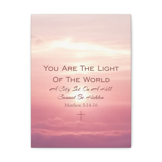 You Are The Light Matthew 5:14-16 Christian Wall Art Bible Verse Print Ready to Hang