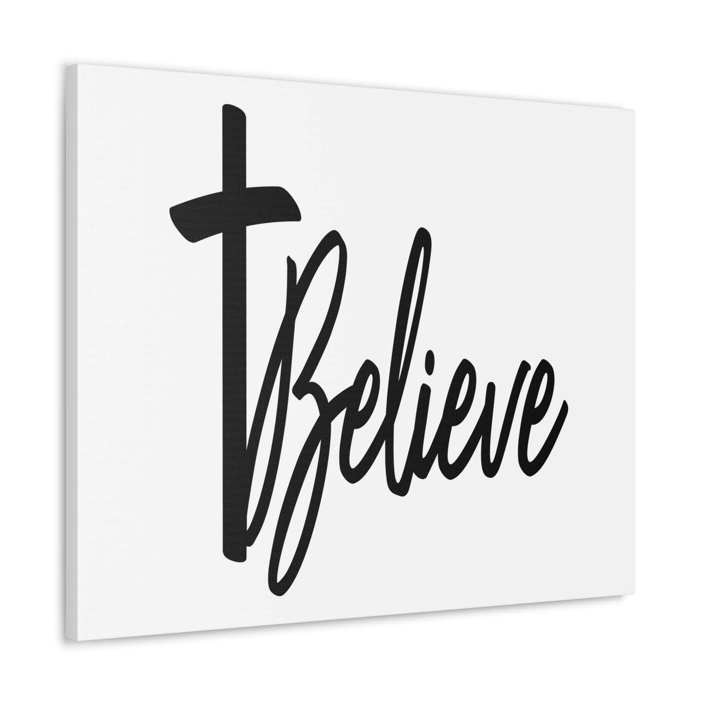 Believe Cross Mark 9:23 Christian Wall Art Print Ready to Hang