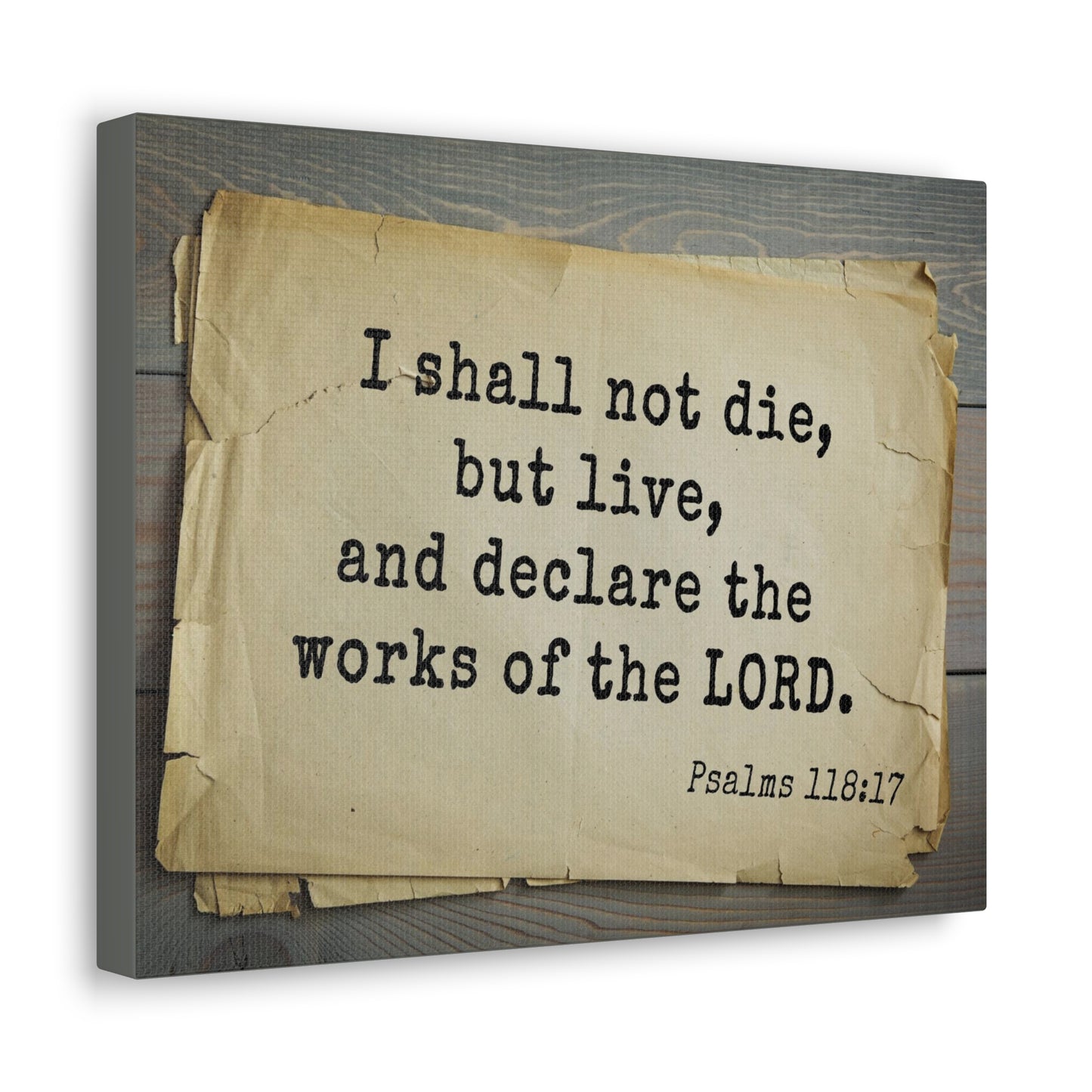 Works Of The Lord Psalms 118:17 Bible Verse Canvas Christian Wall Art Bible Verse Print Ready To Hang