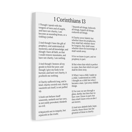 Scripture Walls 1 Corinthians 13 Love Chapter White Christian Wall Art Print Ready to Hang Unframed