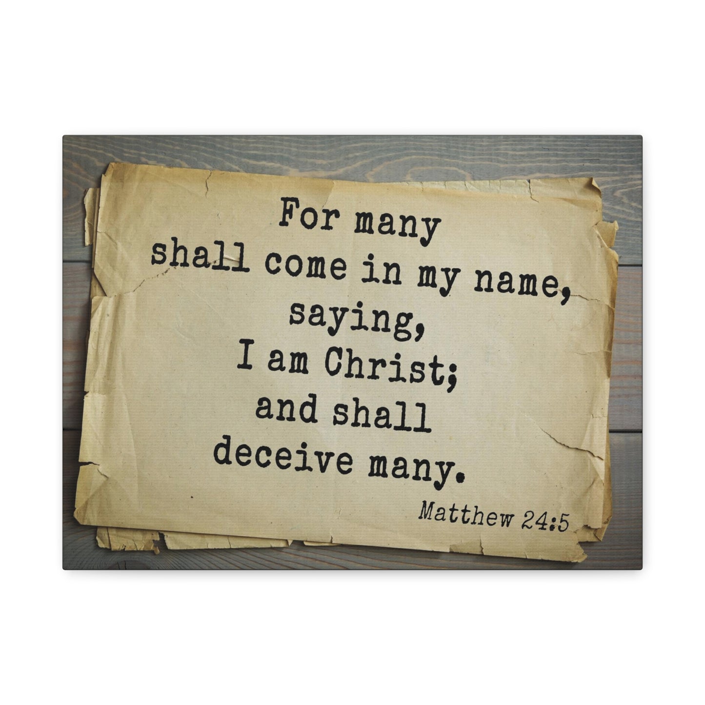 I Am Christ Matthew 24:5 Bible Verse Canvas Christian Wall Art Bible Verse Print Ready To Hang