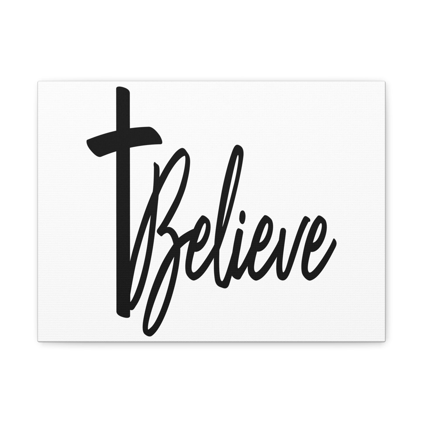Believe Cross Mark 9:23 Christian Wall Art Print Ready to Hang