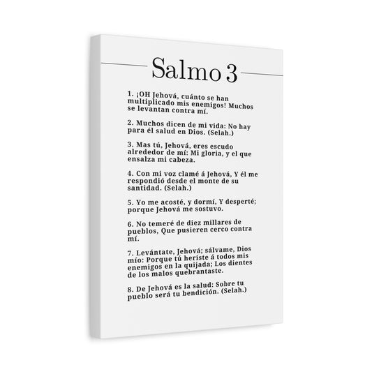 Salmo 3 Impresión De Arte Cristiano en la Pared Lista Para Colgar