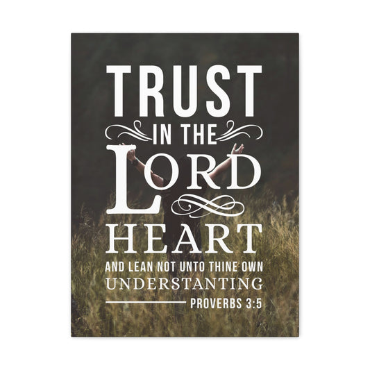 Trust in the Lord Proverbs 3:5 Christian Wall Art Bible Verse Print Ready to Hang