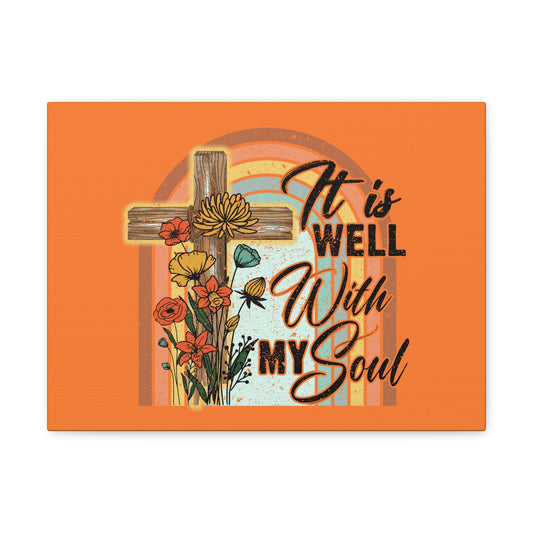 With My Soul Psalm 42:7 Bright Orange Christian Wall Art Bible Verse Print Ready to Hang
