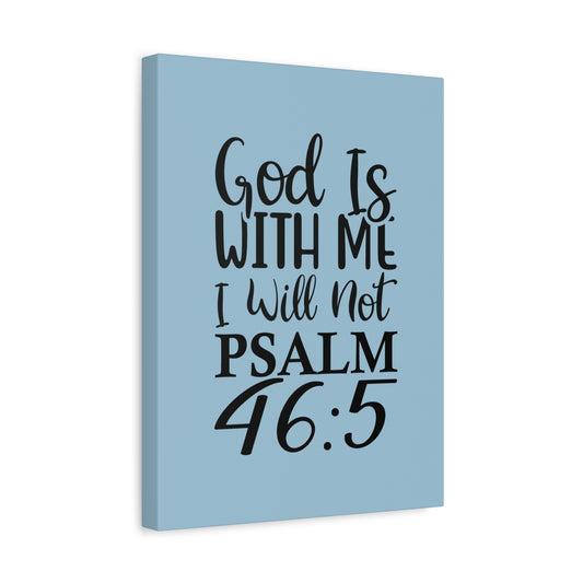 Scripture Walls With Me Psalm 46:5 Light Blue Bible Verse Canvas Christian Wall Art Ready to Hang