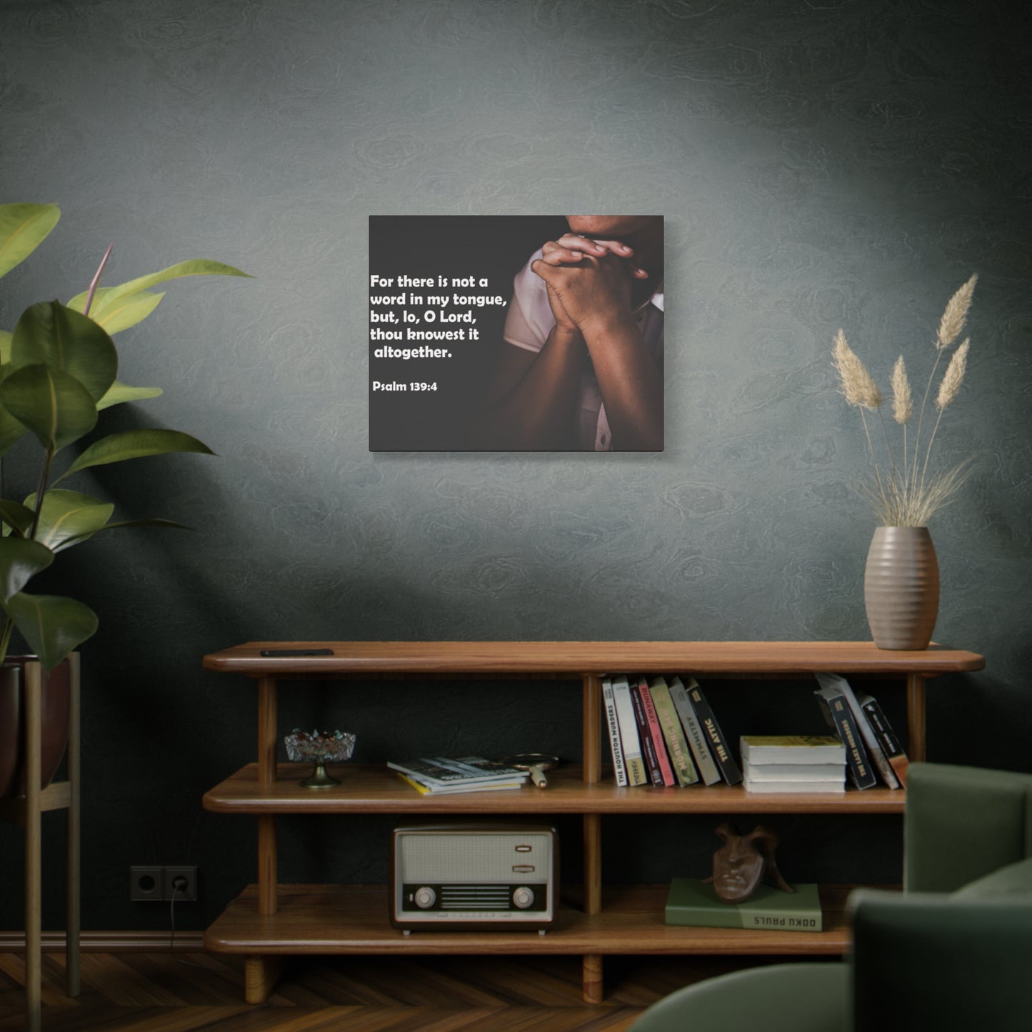 Bible Verse Canvas For There is Not a Word Psalm 139:4 Christian Home Décor Wall Art Scripture Ready to Hang Faith Print