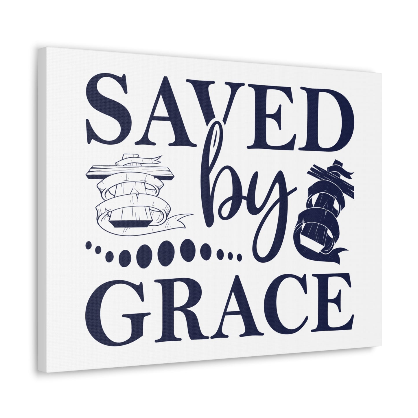 Saved By Grace Ephesians 2:8-9 Christian Wall Art Print Ready to Hang
