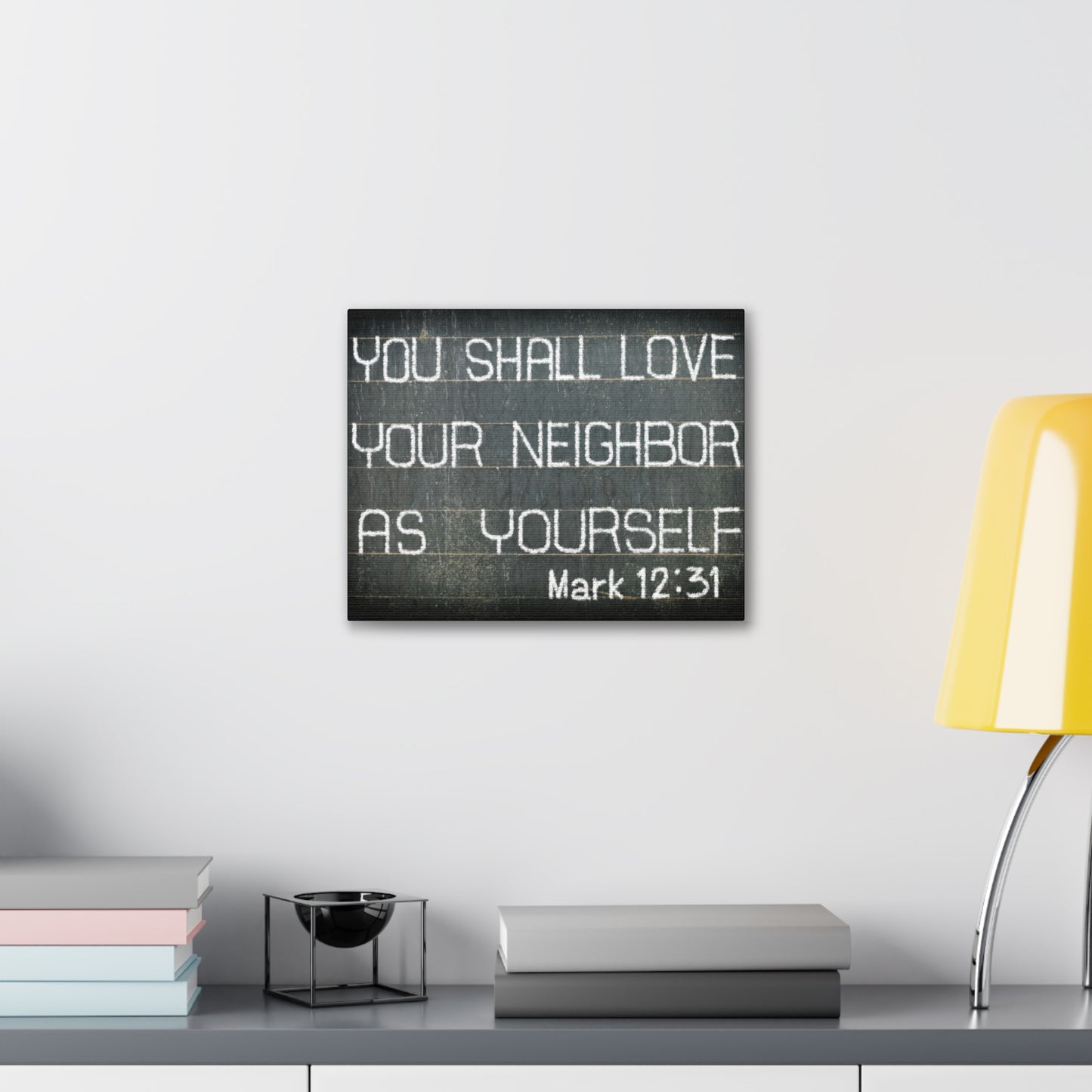 You Shall Love Mark 12:31 Bible Verse Canvas Christian Wall Art Bible Verse Print Ready To Hang