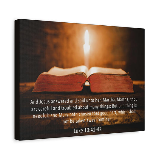 Scripture Walls Luke 10:41-42 Christian Wall Art Print Ready to Hang Unframed