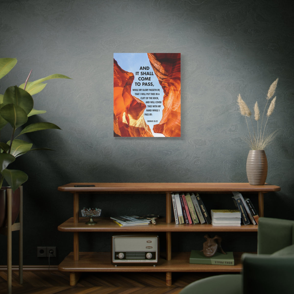 Scripture Canvas It Shall Come to Pass Exodus 33:22 Christian Wall Art Bible Verse Print Ready to Hang
