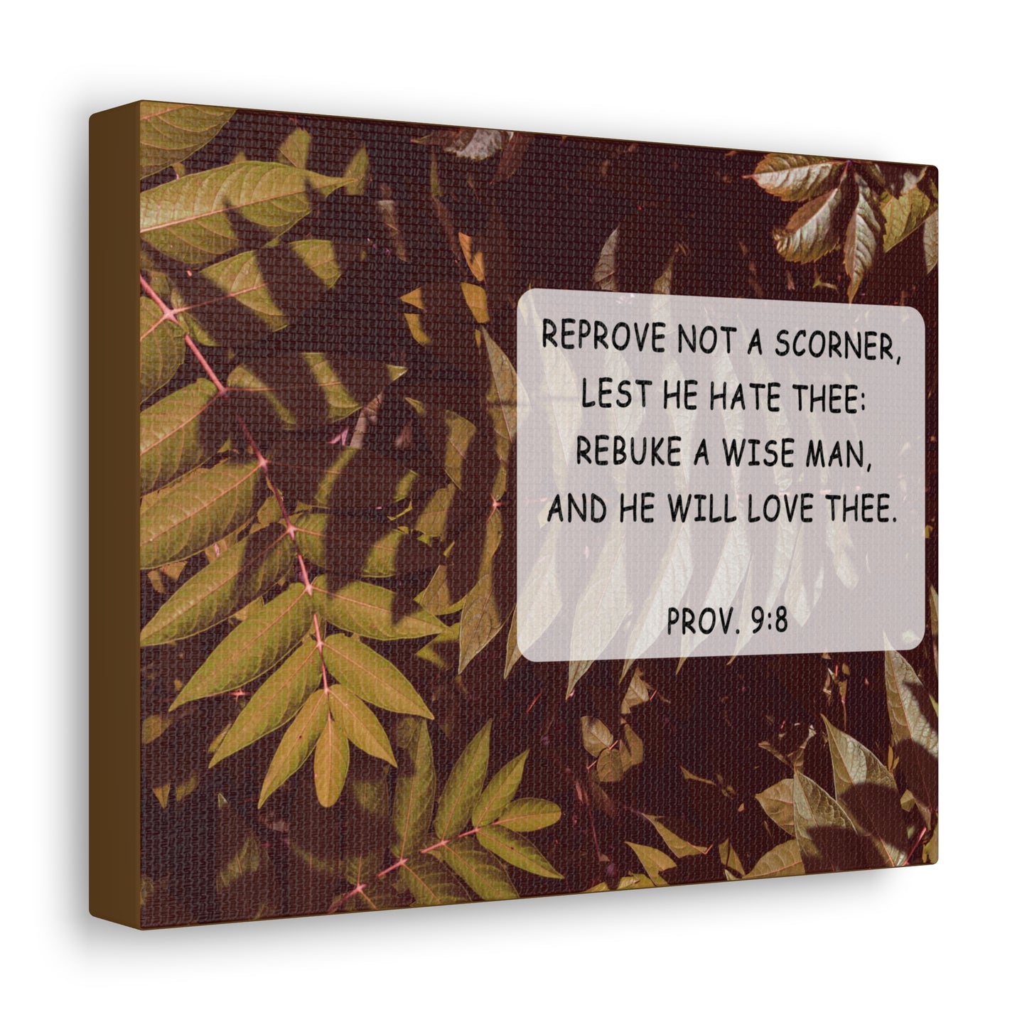 He Will Love Proverbs 9:8 Bible Verse Canvas Christian Wall Art Bible Verse Print Ready To Hang