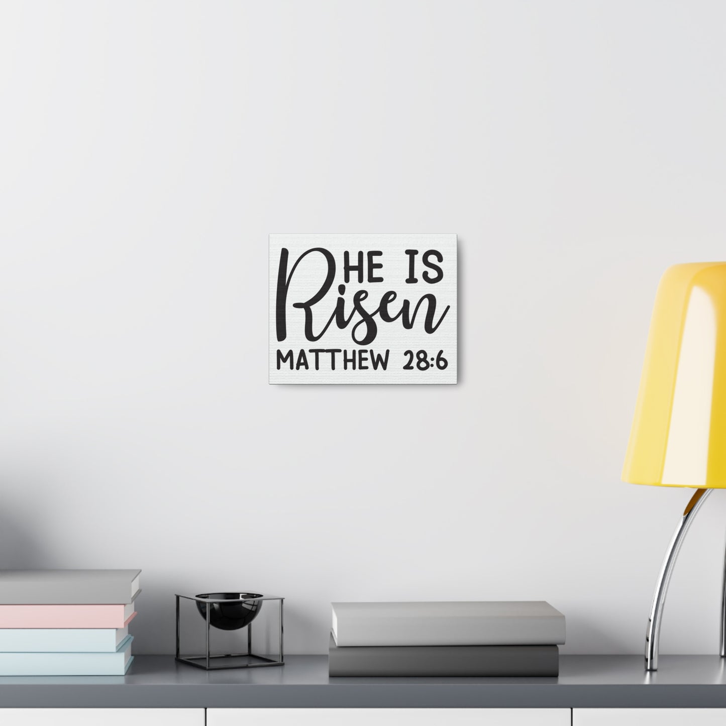 He Is Risen Matthew 28:6 Bible Verse Canvas Christian Wall Art Ready To Hang