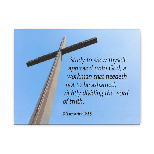 Word of Truth 2 Timothy 2:15 Bible Verse Canvas Christian Wall Art Ready to Hang
