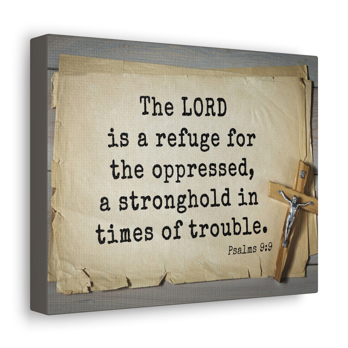 Scripture Walls A Stronghold Psalms 9:9 Bible Verse Canvas Christian Wall Art Ready to Hang