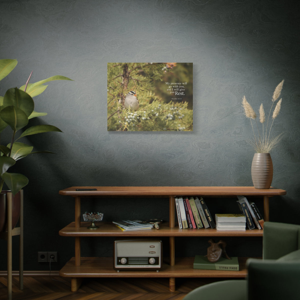 Scripture Canvas My Presence Exodus 53:14 Christian Wall Art Bible Verse Print Ready to Hang
