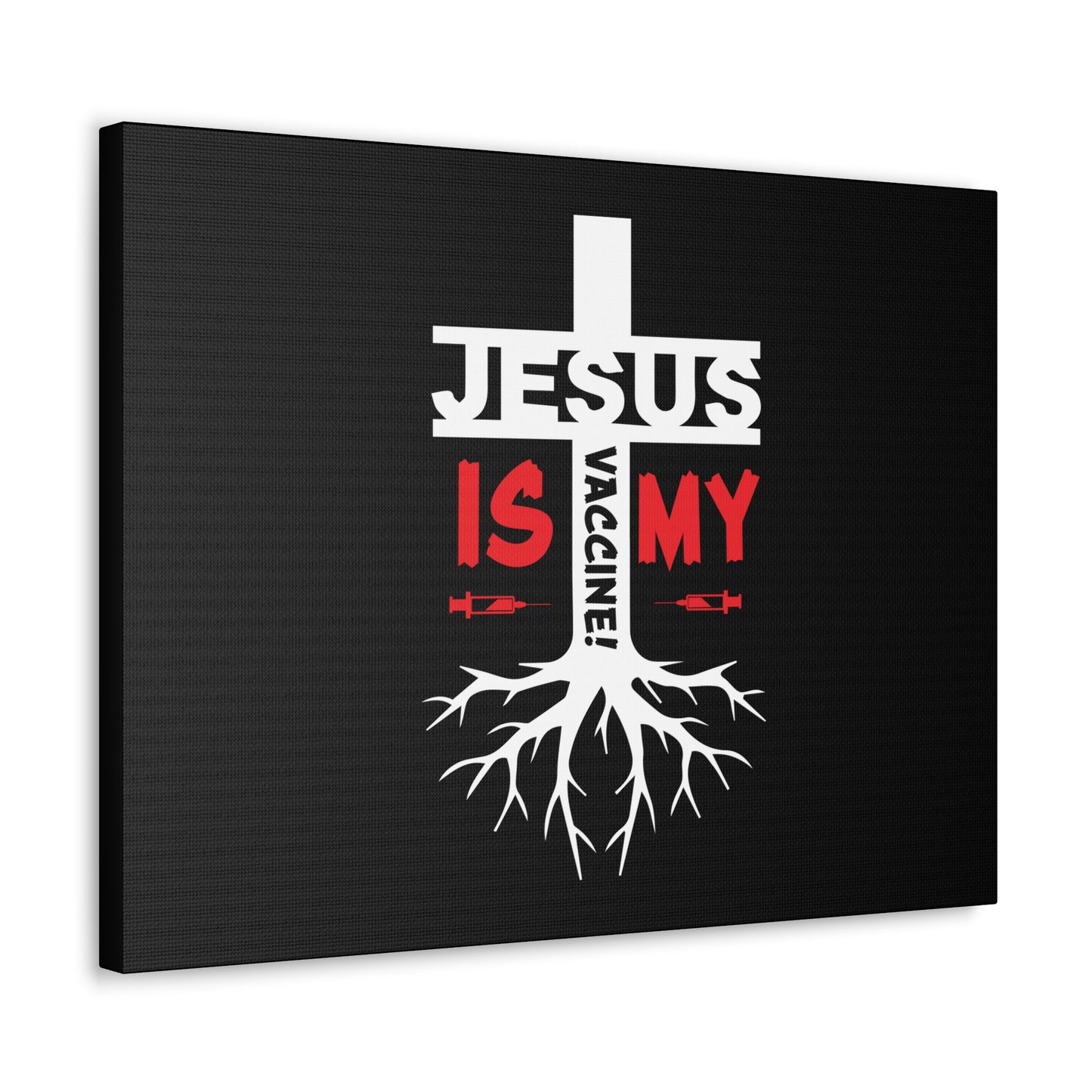 Jesus Is My Vaccine 1 Peter 2:24 Red Christian Wall Art Bible Verse Print Ready to Hang