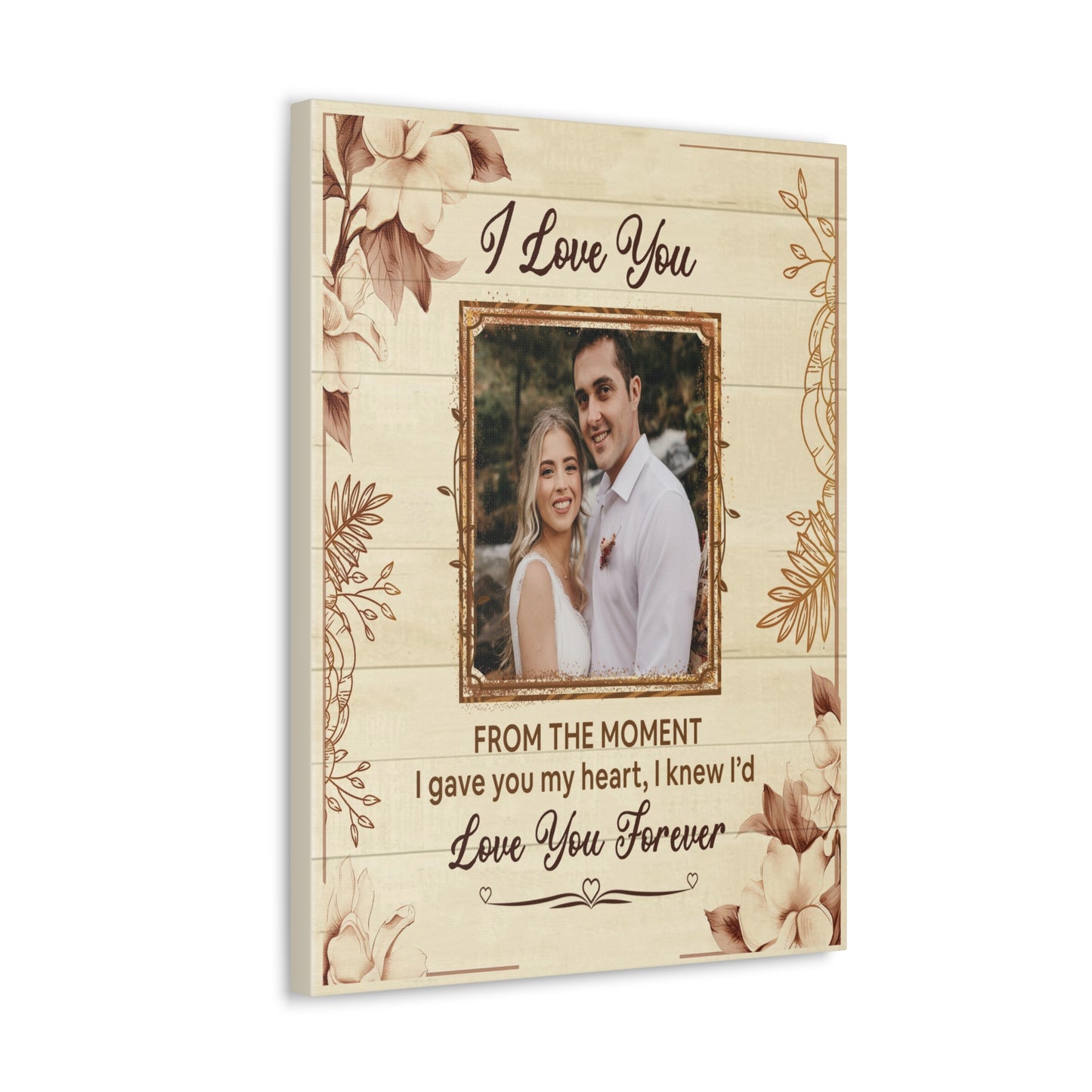 Personalized To My Wife I Love You Forever Custom Photo Canvas Wall Art – Personalized Romantic Gift