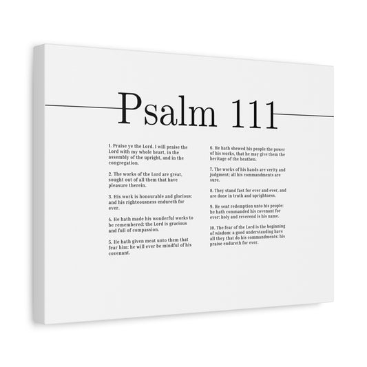 Scripture Canvas Works Of The Lord Psalm 111 Christian Wall Art Bible Verse Print Ready to Hang