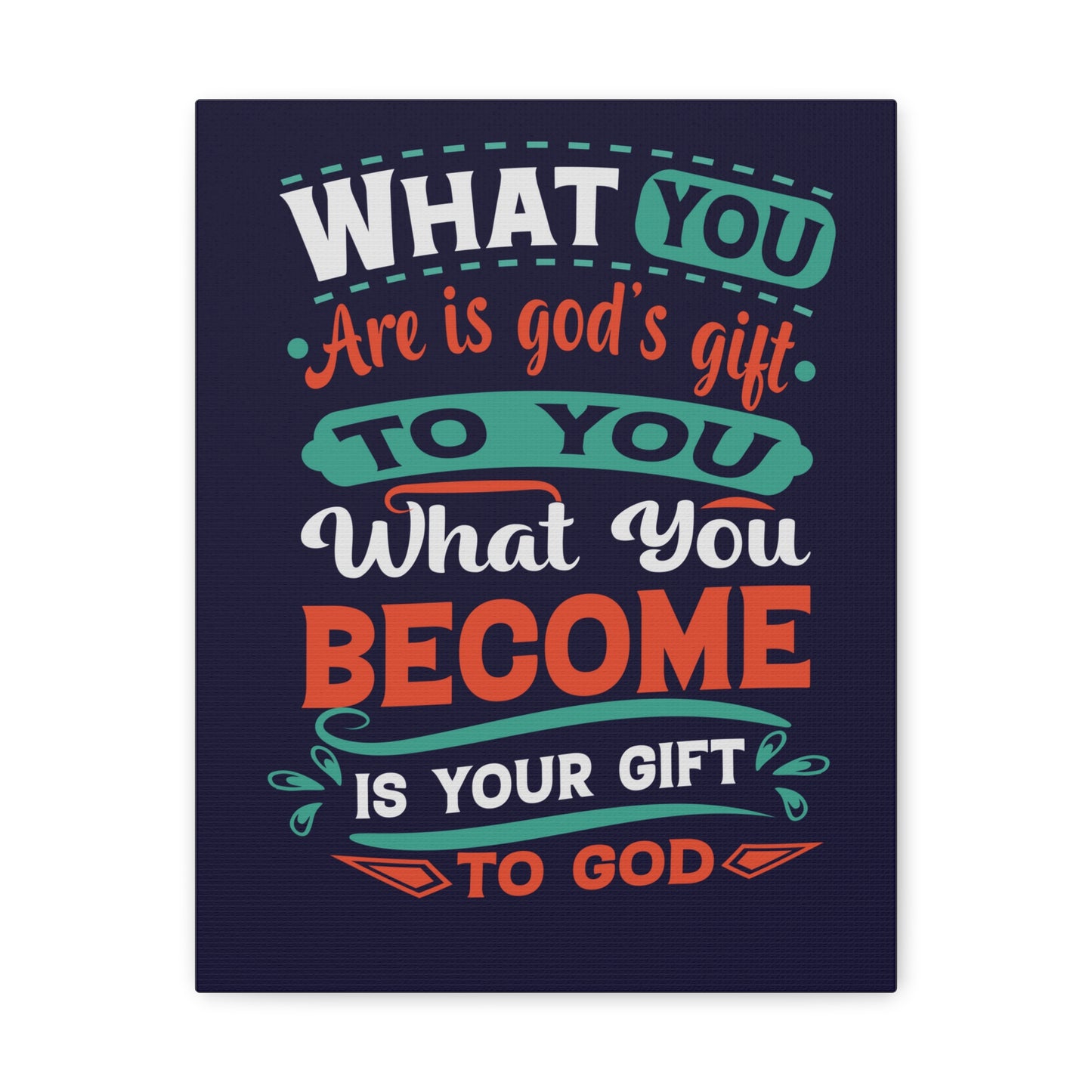 Your Gift To God 1 Peter 4:10 Blue Christian Wall Art Bible Verse Print Ready to Hang