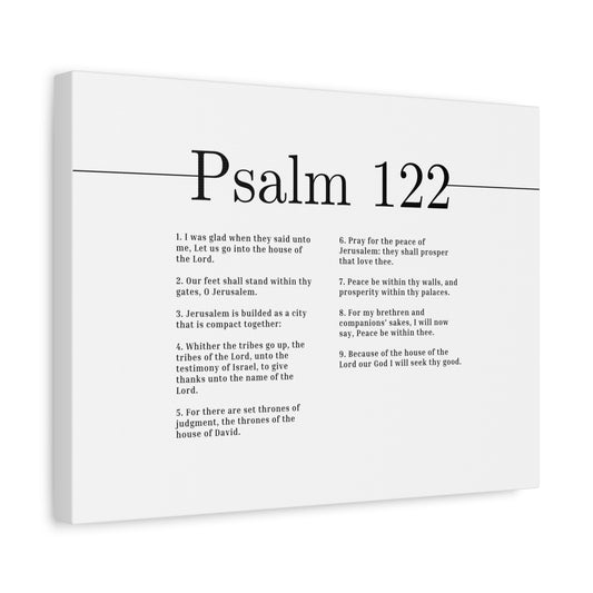 Scripture Canvas The House Of The Lord Psalm 122 Christian Wall Art Bible Verse Print Ready to Hang