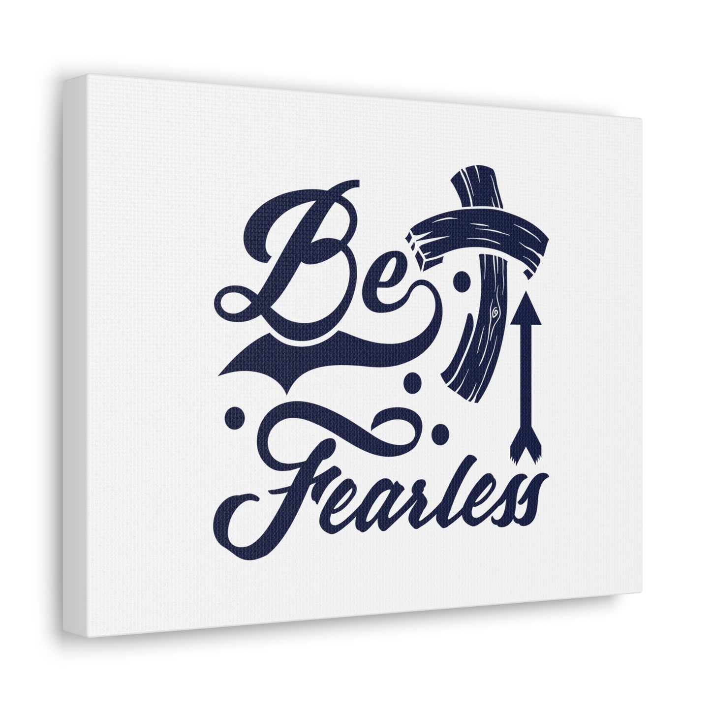 Be Fearless 2 Timothy 1:7 Blue Cross Christian Wall Art Bible Verse Print Ready to Hang