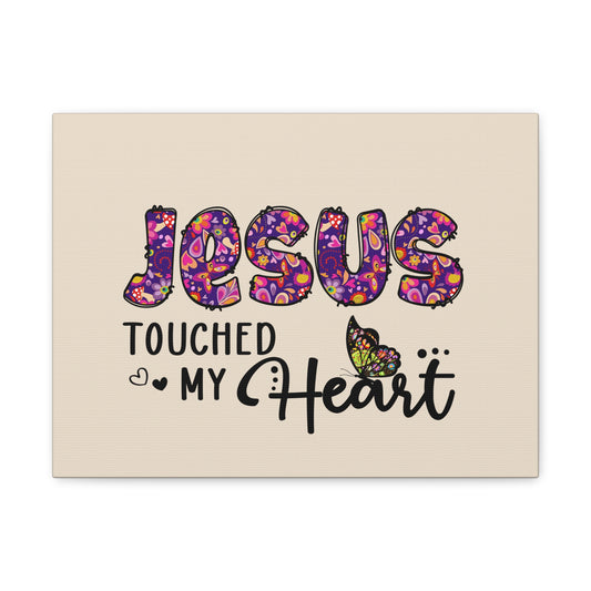 Touched My Heart Floral Isaiah 6:7 Bible Verse Canvas Christian Wall Art Ready to Hang