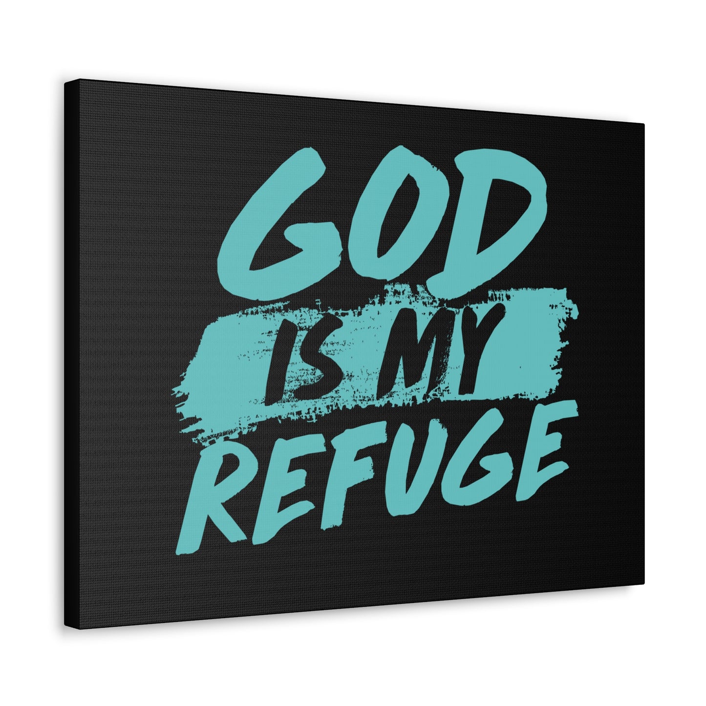 God Is My Refuge Psalm 46:1 Christian Wall Art Print Ready to Hang