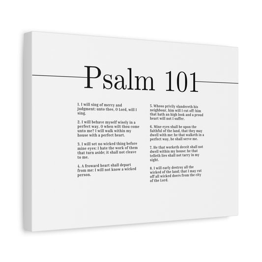 Scripture Canvas Sing Of Mercy And Judgement Psalm 101 Christian Wall Art Bible Verse Print Ready to Hang