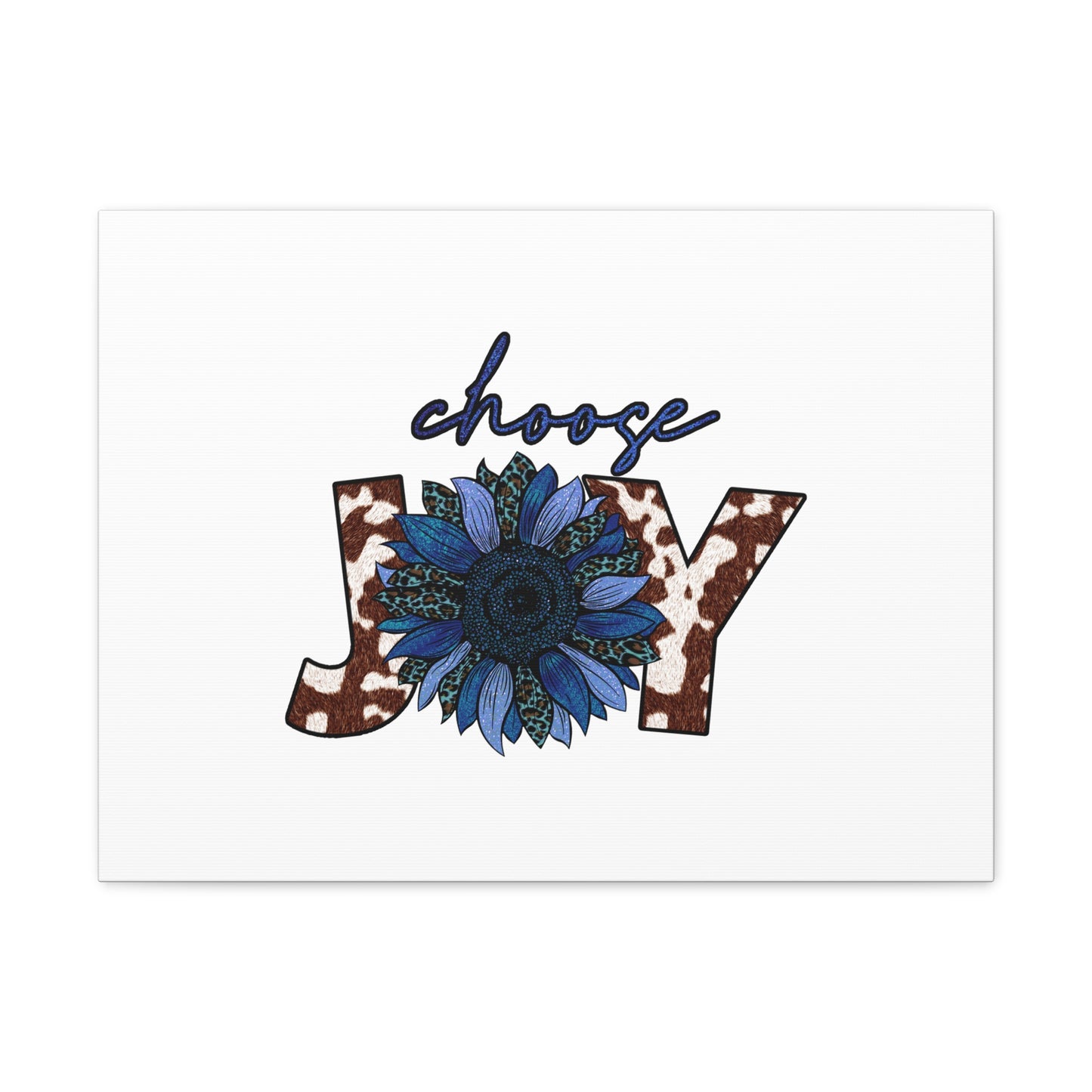 Choose Joy Philippians 4:4 Blue Flower Christian Wall Art Bible Verse Print Ready to Hang