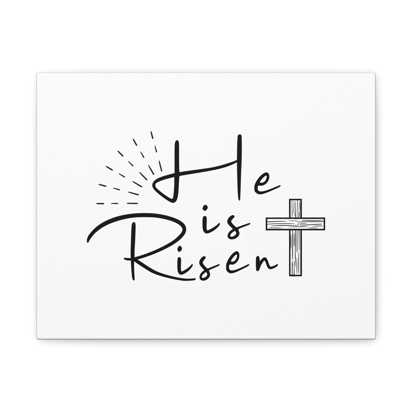 He Is Risen Cross Matthew 28:6 Christian Wall Art Bible Verse Print Ready to Hang