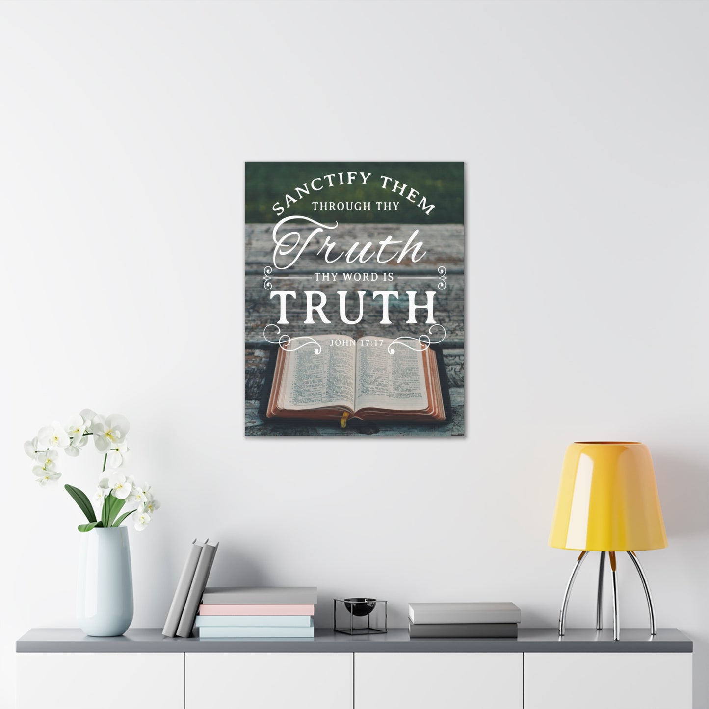 Thy Word is Truth John 17:17 Christian Wall Art Bible Verse Print Ready to Hang