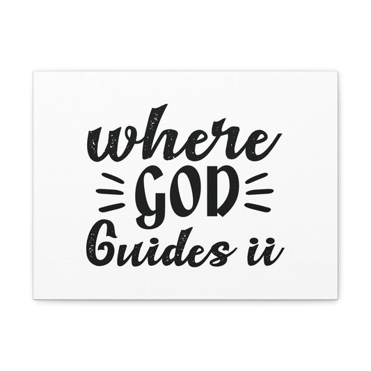 Where God Guides U Psalm 119:105 Christian Wall Art Bible Verse Print Ready to Hang