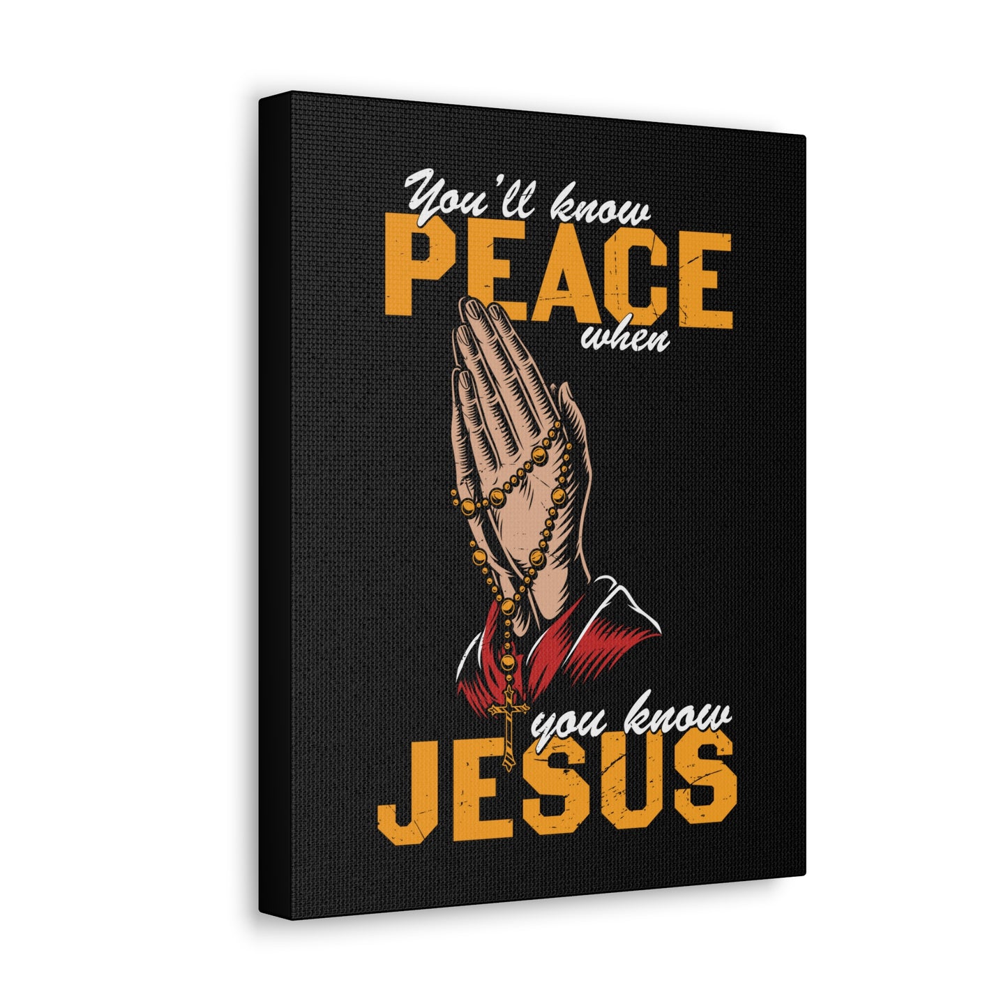 You'll Know Peace Rosary Psalms 96:1-13 Christian Wall Art Bible Verse Print Ready to Hang