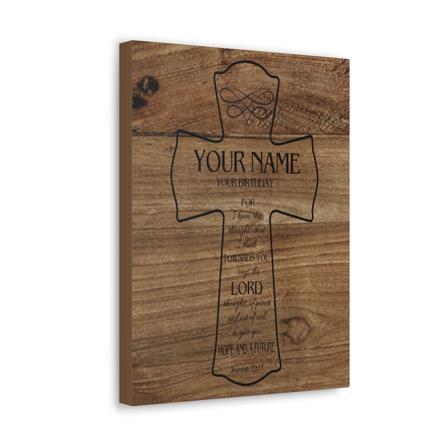 Personalized Hope and a Future Jeremiah 29:11 Bible Chapter Canvas Christian Wall Art Ready to Hang