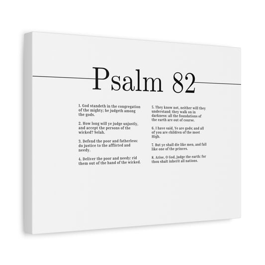 Scripture Canvas Arise, O God Psalm 82 Christian Wall Art Bible Verse Print Ready to Hang