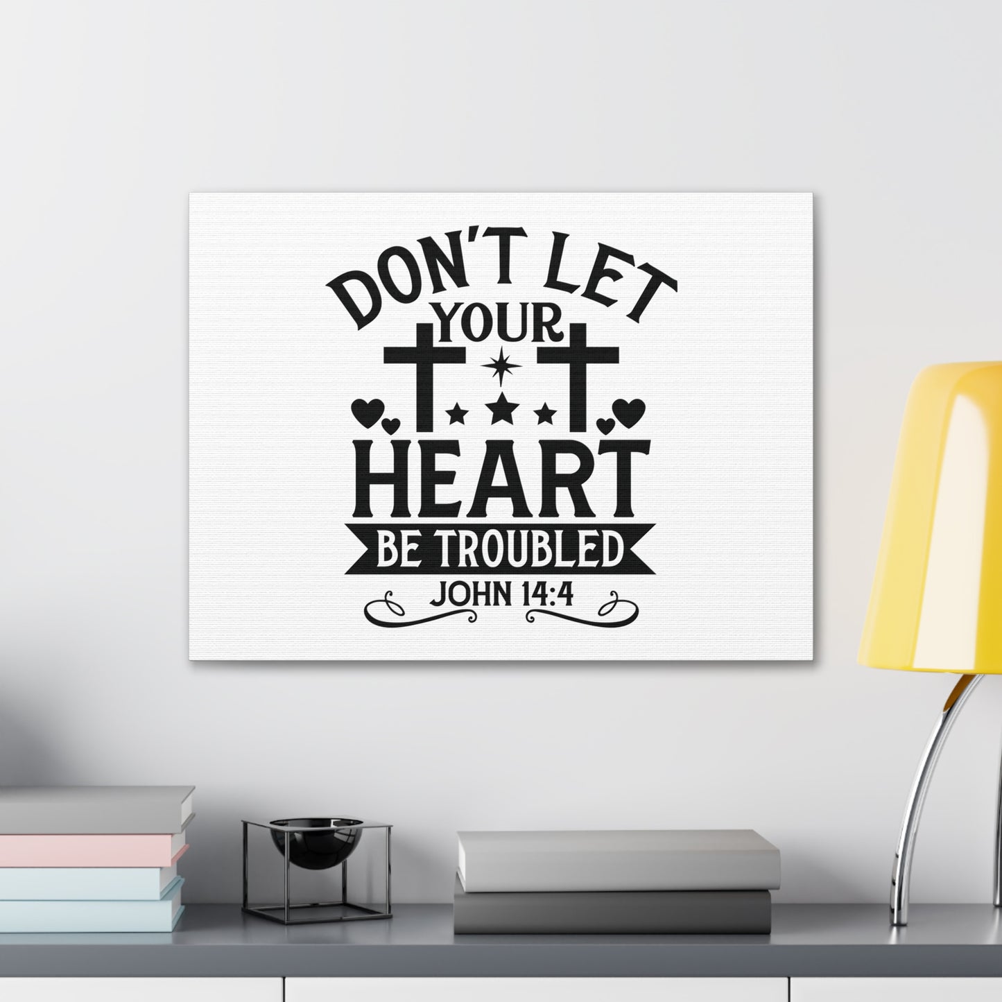 Your Heart John 14:4 Stars Bible Verse Canvas Christian Wall Art Ready to Hang