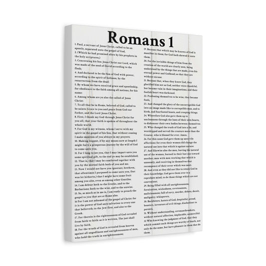 Scripture Walls Romans 1 White Bible Verse Canvas Christian Wall Art Ready to Hang Unframed