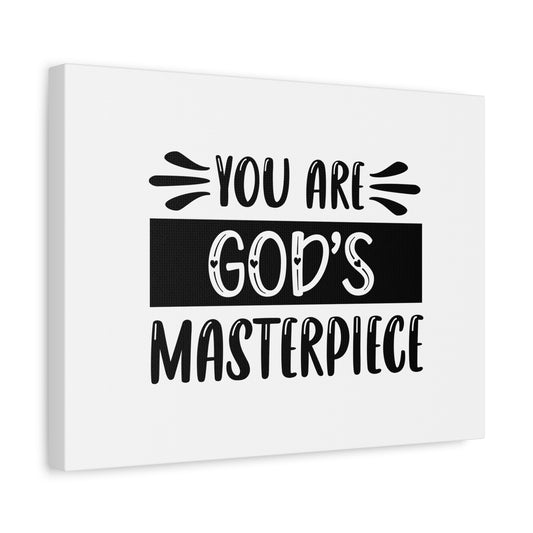 Scripture Canvas You Are God's Masterpiece Psalm 51:10 Christian Wall Art Bible Verse Print Ready to Hang